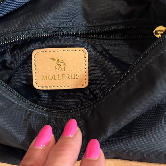 Navy and Tan Backpack - Picture 2 of 3